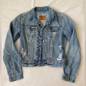 Vintage Y2K Hollister Faded Blue Denim Jacket